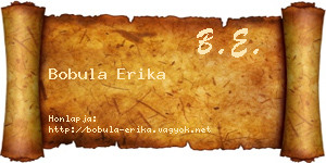 Bobula Erika névjegykártya